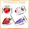 4Pcs 4 Styles Handmade Lampwork Fruits Display Decorations DJEW-DR0001-16-2