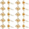 SUPERFINDINGS 20Pcs Brass Stud Earring Findings KK-FH0004-63-1