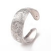 Bohemia Tibetan Style Alloy Thick Open Cuff Bangle for Women LS-BJEW-E002-01AS-01-1