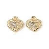 Brass Micro Pave Cubic Zirconia Pendants KK-D106-04G-1