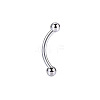 Titanium Alloy Round Curved Barbells Eyebrow Rings WGE70A8-04-1