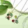 Stainless Steel and Glass Pendant Necklaces NJEW-JN04701-2