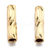 Corrugated Brass Tube Beads X-KK-H759-27A-G-1