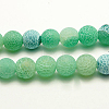 Natural Crackle Agate Beads Strands G-G055-6mm-4-1