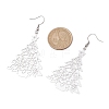 Non-Tarnish Hollow Christmas Tree 201 Stainless Steel Dangle Earrings for Women EJEW-JE05876-2