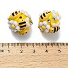 Polymer Clay Rhinestone Beads with Resin X-RESI-Z045-05-3