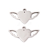 5Pcs 201 Stainless Steel Pendants STAS-M056-05P-1