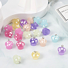 32Pcs 8 Colors Luminous Opaque Resin Pendants RESI-TA0002-12-11