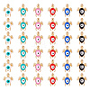 ARRICRAFT 60Pcs 6 Colors Golden Tone Alloy Enamel Beads ENAM-AR0001-53-1