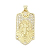 Brass Micro Pave Cubic Zirconia Pendants KK-D317-127G-1
