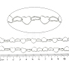 304 Stainless Steel Heart Link Chains CHS-P024-08P-2