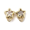 Brass with Cubic Zirconia Stud Earring Finding KK-Q048-16G-1