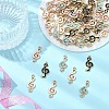 60Pcs 4 Colors Alloy Enamel Pendants ENAM-YW0005-58-5