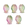 Electroplate and Golden Metal Enlaced Glass Beads EGLA-T029-01K-1