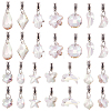 28Pcs 14 Style Glass European Dangle Charms PALLOY-WR00020-1
