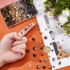 200Sets 4 Colors Brass with Iron Flat Square Rivets FIND-FH0011-33A-3