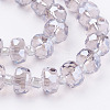 Electroplate Glass Beads Strands X-EGLA-E051-PL8mm-B03-3