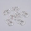 Tibetan Style Double Heart Connector Charms TIBE-M029-02AS-NF-1