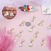 Alloy Enamel Unicorn Theme Pendant Locking Stitch Markers HJEW-SW00041-3