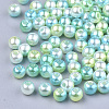Rainbow ABS Plastic Imitation Pearl Beads OACR-Q174-5mm-03-2