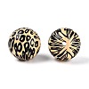 ABS Plastic Leopard Print Round Beads SACR-T017-75A-02-2