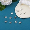 10Pcs 430 Stainless Steel Small Flower Pendants JX236A-4