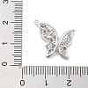 Brass Pave Clear Cubic Zirconia Pendants KK-Z061-08P-02-3