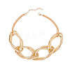 Alloy Exaggerated Oval Link Chain Choker Necklaces for Women FS-WGFD8E5-01-5