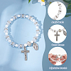 24Pcs Imitated Pearl Acrylic Beads Stretch Bracelets For Women BJEW-HS00007-4