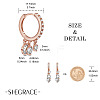 SHEGRACE Brass Dangle Hoop Earrings JE775A-2