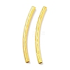 Brass Curved Tube Beads KK-B120-01E-G-1