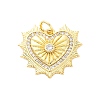 Brass Micro Pave Cubic Zirconia Pendants KK-D325-61G-03-1