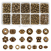   500Pcs 10 Styles Tibetan Style Alloy Spacer Beads TIBEB-PH0004-96-1