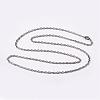 Non-Tarnish 304 Stainless Steel Cable Chain Necklaces NJEW-L443-03P-2