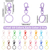 36Pcs 18 Colors Baking Paint Zinc Alloy Swivel Clasps FIND-SC0022-73-2