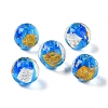 Handmade Gold & Silver Foil Lampwork Beads GLAA-G107-07A-02-2