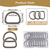 20Pcs Iron D Rings IFIN-SP0001-21A-B-2