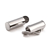 Non-Tarnish 304 Stainless Steel Slide On End Clasp Tubes STAS-C044-07B-P-4