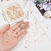 Beebeecraft 100Pcs 5 Style Brass Earring Hooks KK-BBC0012-33-3