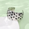 Hammered Brass Enamel Cuff Bangles BJEW-A163-05P-3