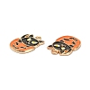 Halloween Light Gold Tone Alloy Enamel Pendants ENAM-P247-31KCG-2