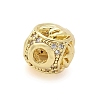 Brass Micro Pave Cubic Zirconia Beads KK-Z095-03G-02-2