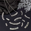 24Pcs 12 Style Tibetan Style Alloy Curved Tube Beads FIND-SC0002-98-4