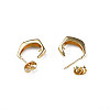Brass Stud Earring Findings KK-N233-366-3