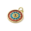 Real 14K Gold Plated Brass Enamel Charms KK-Z032-02A-2