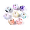 Printed Opaque Acrylic European Beads OACR-Q200-02-2