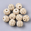 Unfinished Natural Wood European Beads WOOD-T025-001E-LF-1