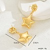 Luxurious Gold Earrings with Elegant Star and Heart Design JO9174-5-1