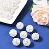 Bubblegum AB Color Transparent Crackle Acrylic Round Beads CACR-R011-20mm-03-5
