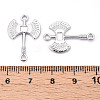 Alloy Double Axe Connector Charms X1-PALLOY-N176-125P-3